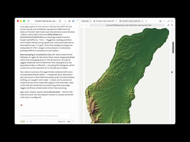 Claude Code + Magda CLI: From a 1.74 GB Text Grid to Interactive Terrain with an AI Agent