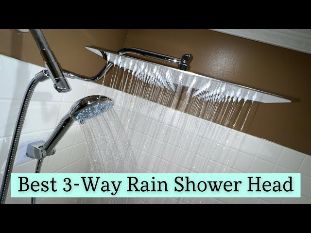 ✅Best Large Shower Head 12” 3-Way by Cobbe | Dual Shower Heads | Handheld & Rain Shower Head Combo