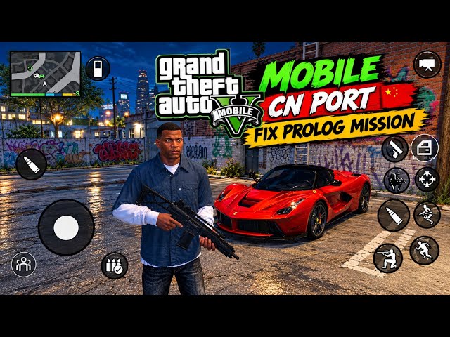 GTA 5 APK MOBILE PORT CN 60 FPS | FIX MISI PROLOGUE & MOD SUB INDONESIA