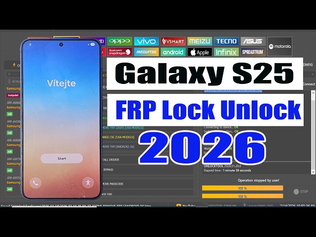Samsung Galaxy S25 FRO Lock Removed Via Unlock Tool 2026