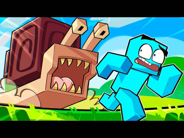 BEATING MINECRAFT BUT A SLUG IS CHASING ME!