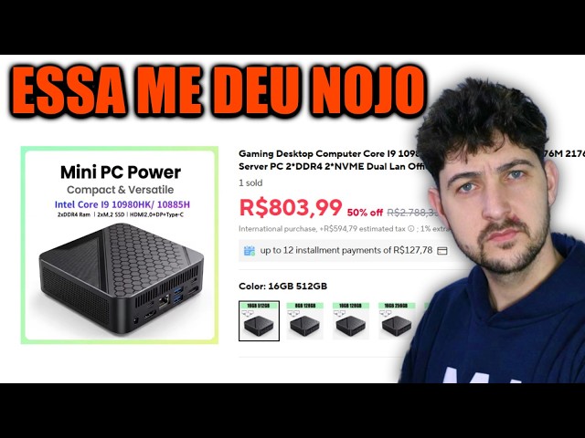 THIS CORE I9 MINI PC COSTS 800 REAIS, BUT LOOK AT THIS LEVEL OF SCAM