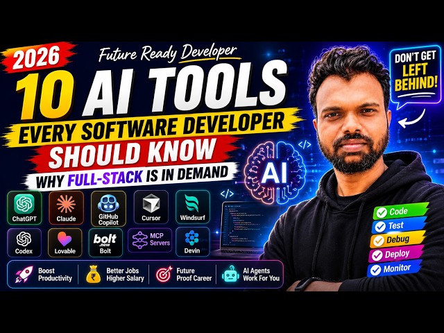 10 AI Tools Every Software Developer Should Know in 2026 | Why Full-stack  Is In Demand