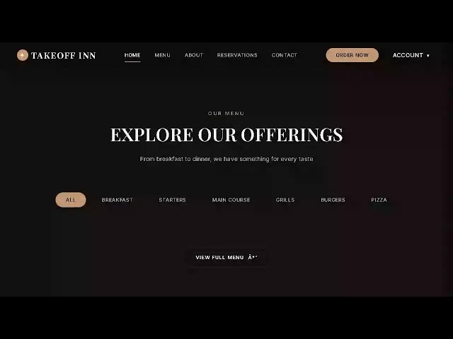 Takeoff Inn Website — Working Demo | Built by a Web Developer