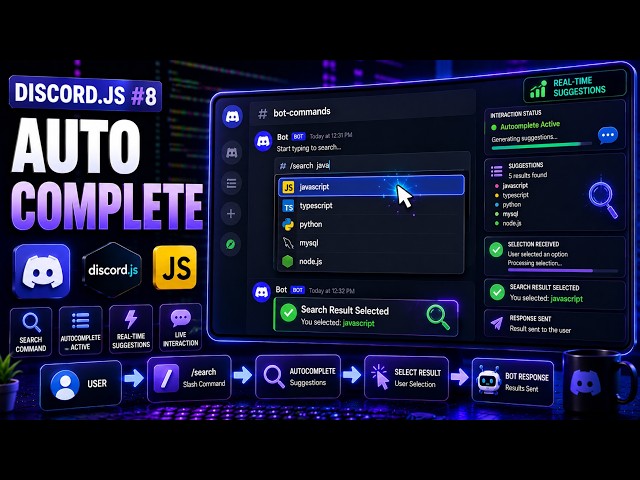 Discord.js Tutorial #8: Autocomplete Slash Commands (Discord.js v14)