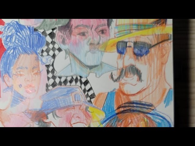 100 HEAD CHALLENGE😱| Drawing together 😉| Aeryn Art