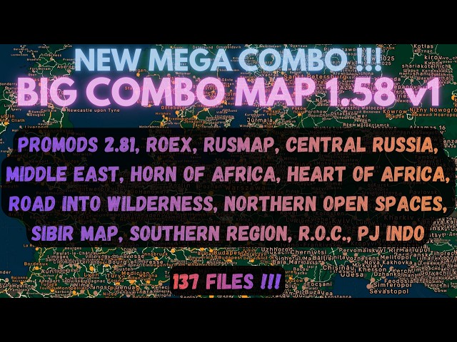 ETS2 1.58 MEGA MAP COMBO Version 1 | ALL MAPS LINKED + PROPER ORDER !!!
