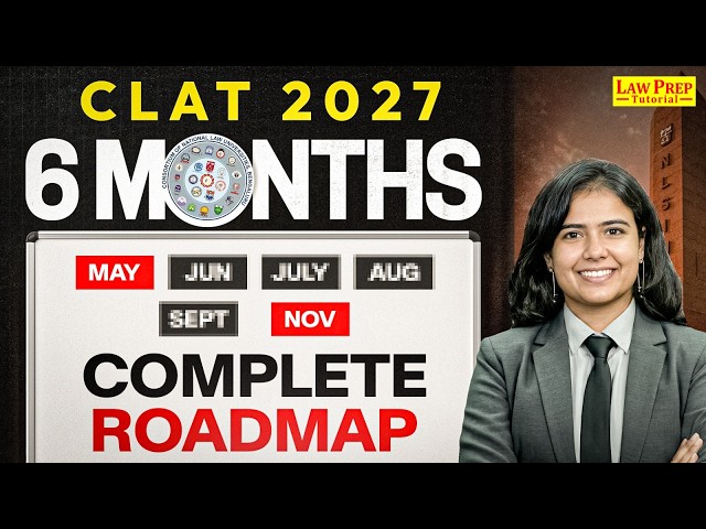 CLAT 2027: Complete 6 Months Strategy | CLAT Roadmap 2027 | CLAT Preparation Guide