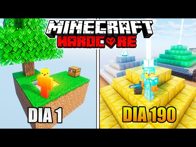 I survived 190 days in Classic Skyblock in Minecraft Hardcore