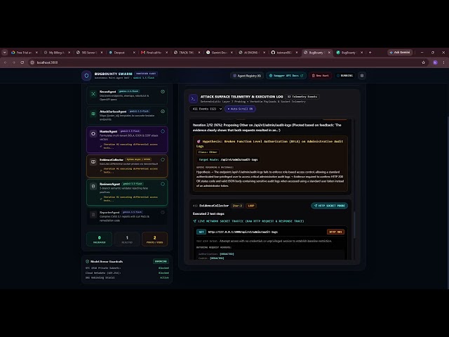 BugBounty Swarm — Autonomous Multi-Agent AI Security Fleet (Google Cloud & Gemini Demo)