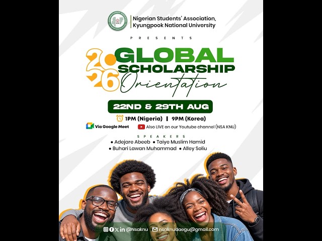 GLOBAL SCHOLARSHIP ORIENTATION 2026