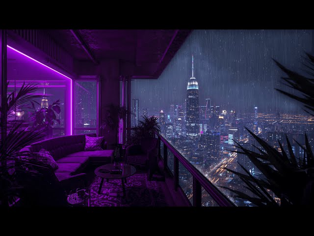 Shibuya After Dark – Lofi Rain & Cozy Neon Balcony Nights | 4K