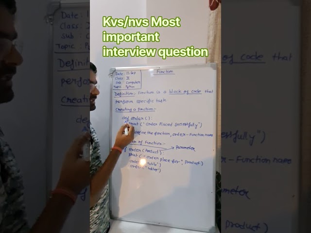 Python Function # #kvs #nvs #computerscience #python #kvsnvs2026 #kvsnvsinterview